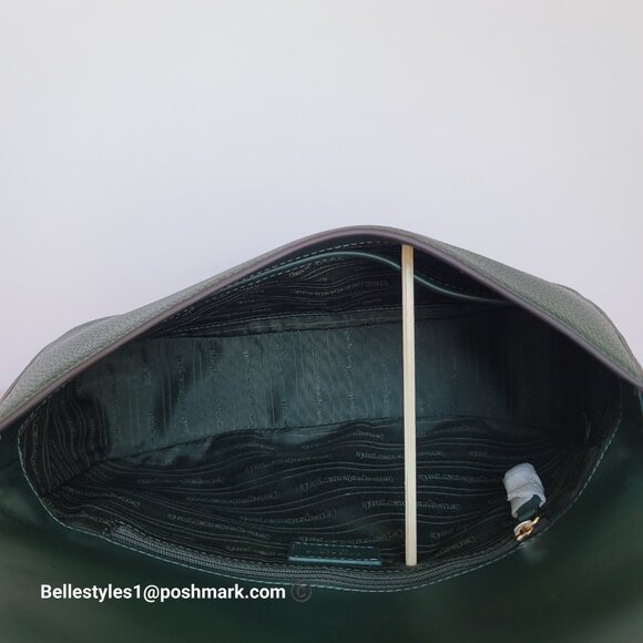 KATE SPADE Hudson Pebbled Leather Medium Flap Convertible Shoulder Bag-Northern⭐ - Picture 13 of 16